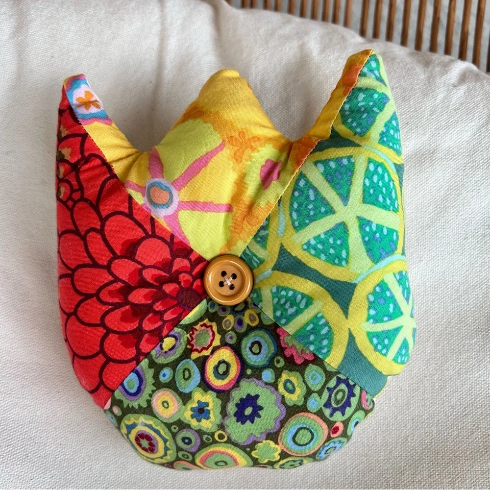 Handmade Patchwork Tulip Decorative Pillows Set of  4